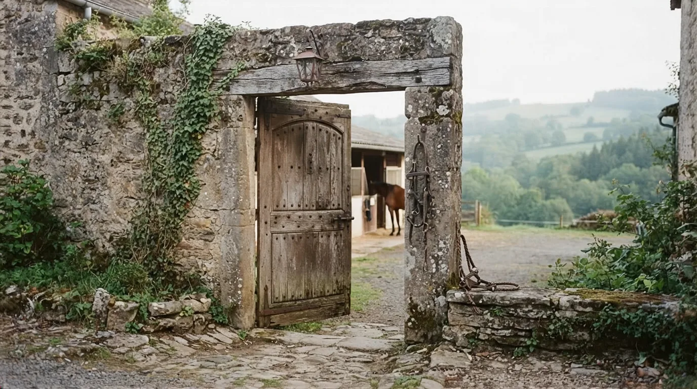 Entrée du La ferme de la Terr'Happy, centre équestre à Rochechouart