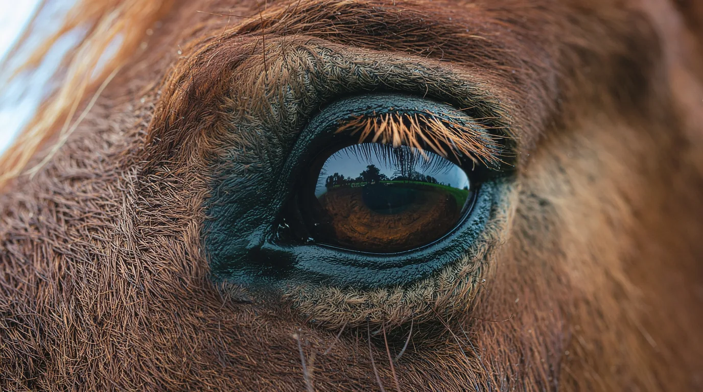 Un regard de cheval au La ferme de la Terr'Happy, Rochechouart